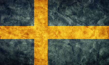 Sweden grunge flag. Vintage, retro style. High resolution, hd quality. Item from my grunge flags collection.の写真素材