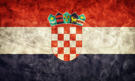 Croatia grunge flag. Vintage, retro style. High resolution, hd quality. Item from my grunge flags collection.の写真素材