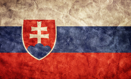 Slovakia grunge flag. Vintage, retro style. High resolution, hd quality. Item from my grunge flags collection.の写真素材