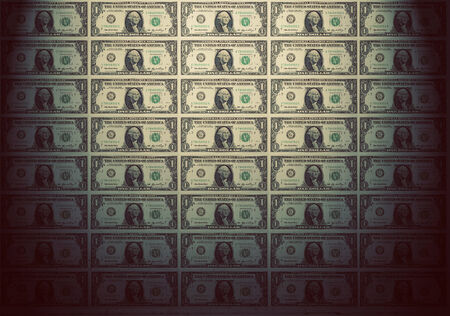 Wallpaper of one dollar banknotes. の写真素材