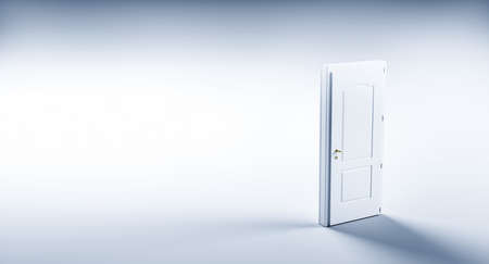 Closed door. Opportunity and hope for the future. Conceptual 3D illustrationの写真素材