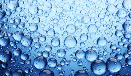 Water drops blue background, texture
