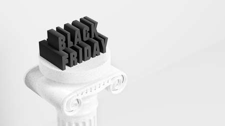 Black Friday advertisement on classical column.の写真素材