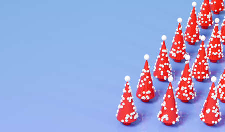 Christmas tree modern decoration greeting card background. 3D illustrationの写真素材