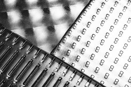 Decorative glass plates background. Black glassy decor close-upの写真素材