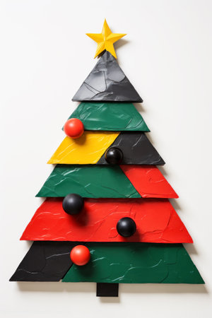 Christmas tree made with plasticine.の素材