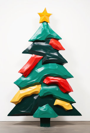Christmas tree made with plasticine.の素材