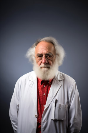 Very old senior scientist man. Copy-space.の素材
