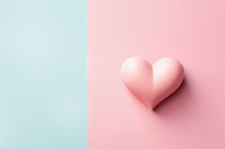 A greeting card for Valentine's Day and love celebrations, featuring a pastel heart with a delicate soft design.の素材