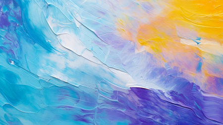 Oil paint with mixed colors abstract painting banner background.の素材