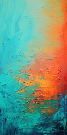 Oil paint with mixed colors abstract painting vertical background.の素材