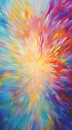 Abstract swirls and waves painting. vertical background.の素材