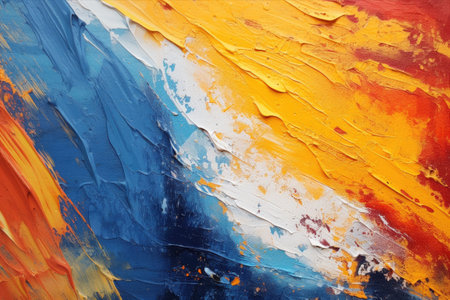 Oil paint with mixed colors abstract painting.の素材