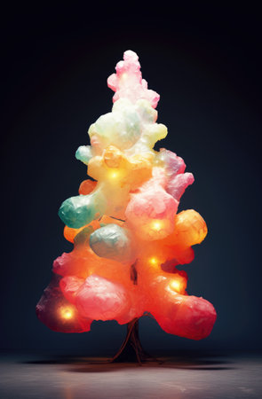 Christmas tree unique artistic design.の素材