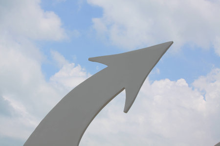 Partially of anchor on sky backgoundの写真素材