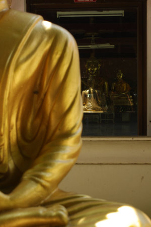 behind Buddha statueの写真素材