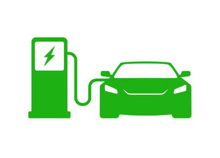 EV Charging icon isolated vectorのイラスト素材