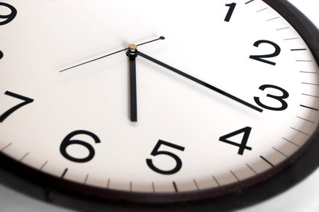 Ticking Clock face with moving hands