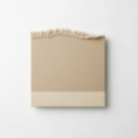Minimalist brown paper bag on light backgroundの素材