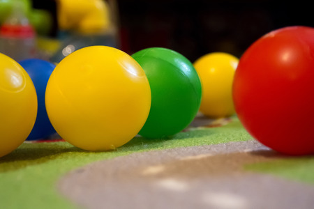 Colorful balls carpet, shapes and colorsの写真素材