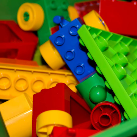 Beautiful view of Colorful blocks, close view