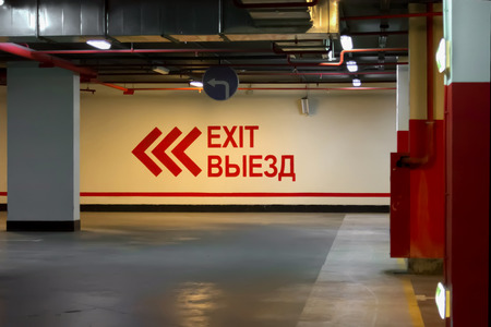 Beautiful view of parking space, indoorsのeditorial素材