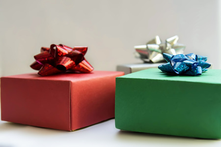 Beautiful view of small colorful presentsの写真素材