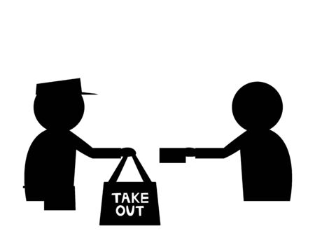 illustration Vector to inform you that you can take home . Take outのイラスト素材