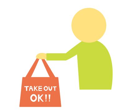 illustration Vector to inform you that you can take home . Take outのイラスト素材