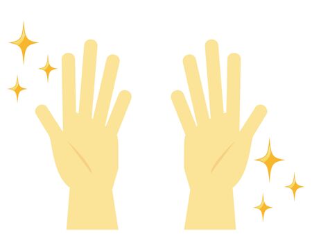 clean hands vector illustration .のイラスト素材