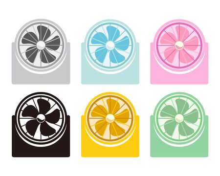 illustration Vector of a fan, Electric fan iconのイラスト素材
