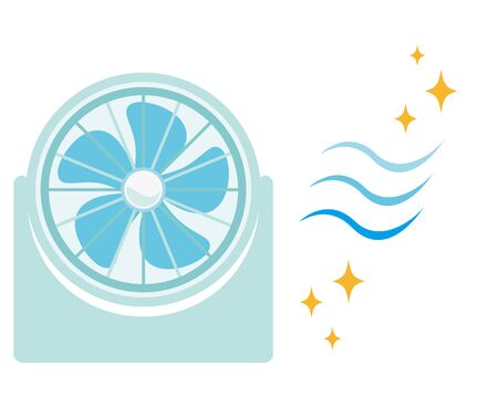 illustration Vector of a fan, Electric fan iconのイラスト素材
