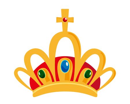 Gold crown icons. crown awards for winners, champions, leadership.のイラスト素材