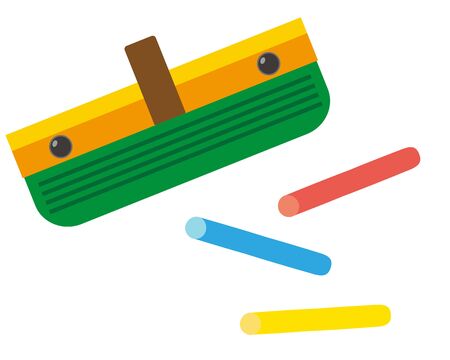 Blackboard eraser vector illustrationのイラスト素材