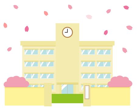 School building vector illustration .のイラスト素材