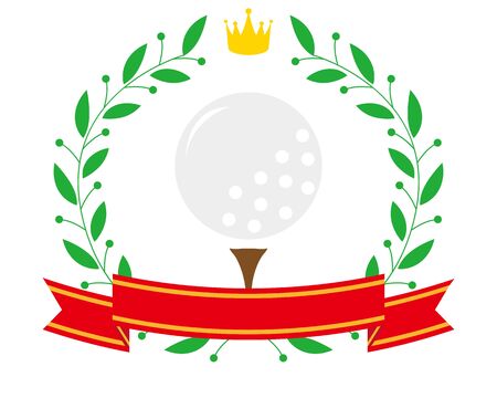 illustration vector of golf ball .のイラスト素材