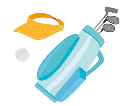 Golf club icon.  illustration Vector about golf .  golf club bagのイラスト素材