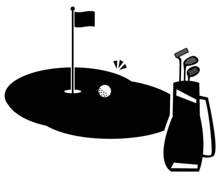 Golf club icon.  illustration Vector about golf .  golf club bagのイラスト素材