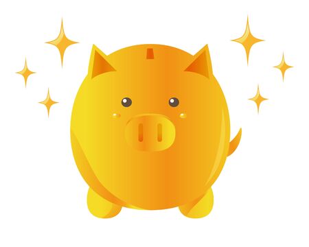 Pig piggy vector illustration .のイラスト素材