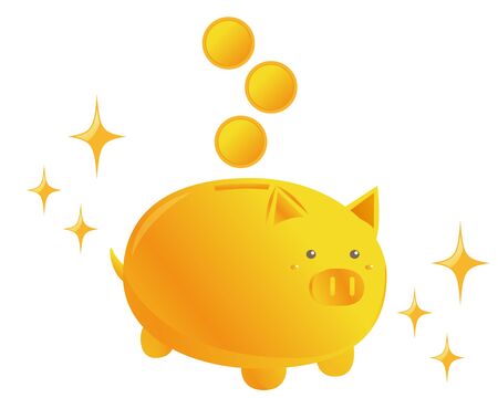 Pig piggy vector illustration .のイラスト素材