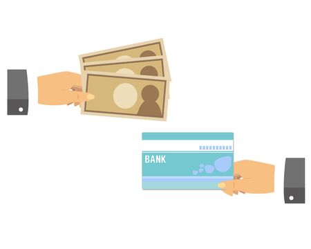 Illustration of saving money. Japanese yen.passbook.のイラスト素材