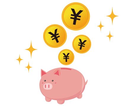 Pig piggy vector illustration .のイラスト素材
