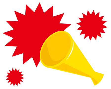 Sale megaphone vector illustration .  Delivery promotion and bargain icons .のイラスト素材