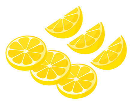 Lemon vector illustration , Tropical fruitのイラスト素材