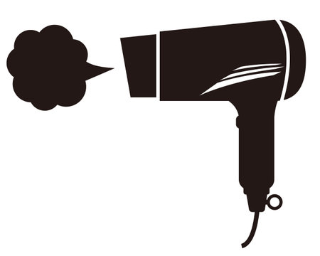 Vector illustration of hairdryer .のイラスト素材