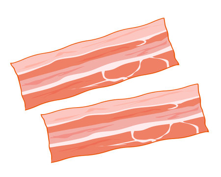 Illustration of cut bacon .のイラスト素材