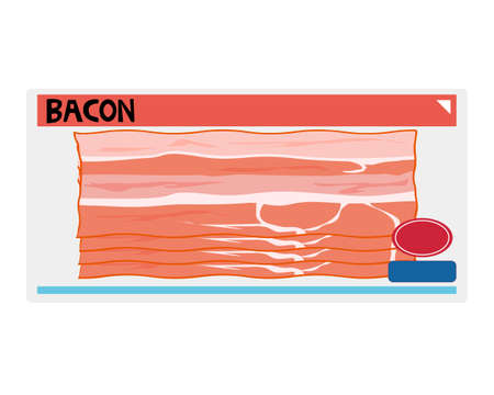 Illustration of cut bacon .のイラスト素材