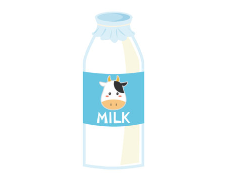 milk vector illustration.のイラスト素材