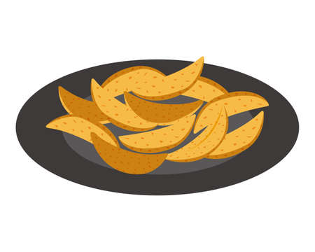 Vector illustration of french fries .のイラスト素材