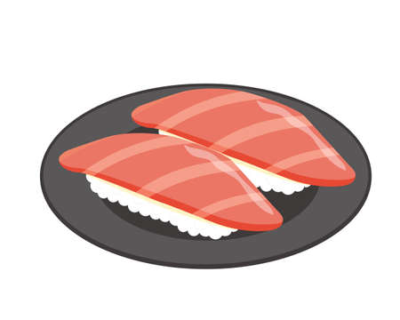 Vector illustration of tuna sushi.のイラスト素材